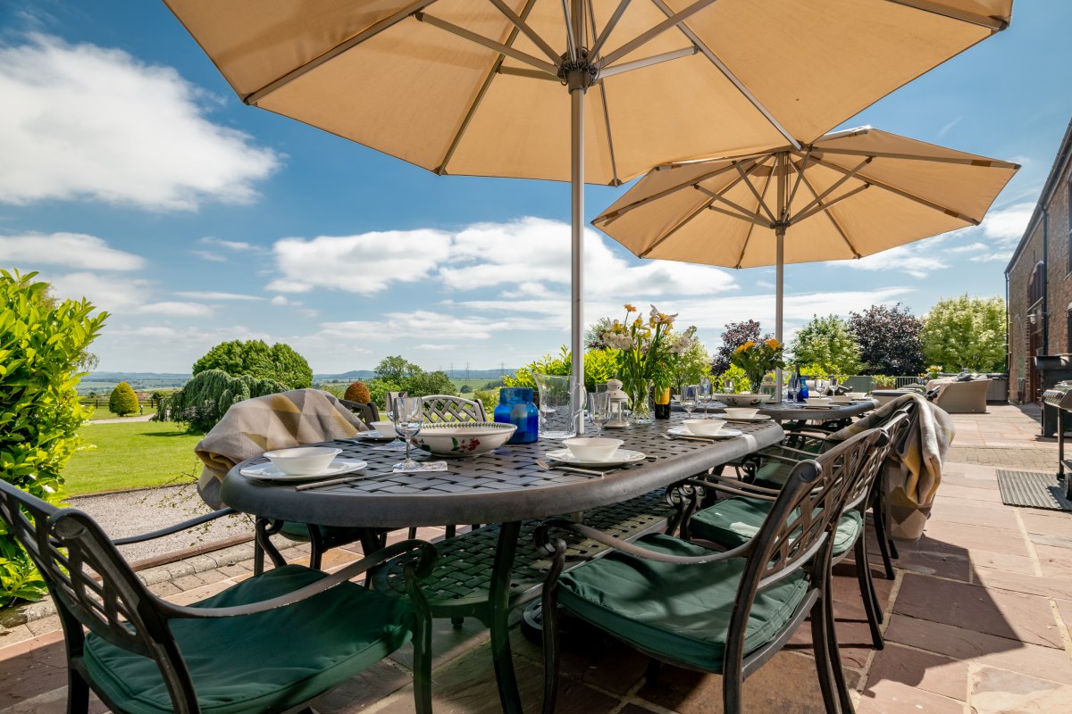 Penblaith Barn - expansive views from the patio